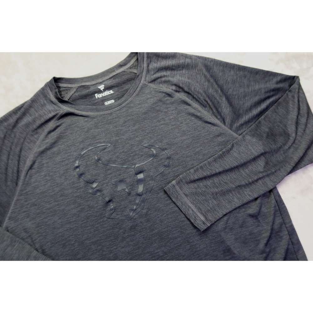Fanatics Houston Texans Men's XL Long Sleeve Performance Shirt Charcoal Gray NFL